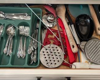 Decorative Silverware, Trivets, And Kitchen Utensils