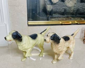 Vintage Chalkware Dog Figures