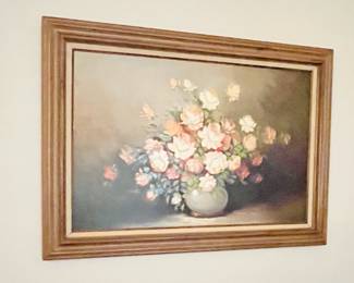 Large Framed Framed Floral Painting
