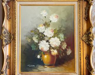 Antique Frame Floral Still Life