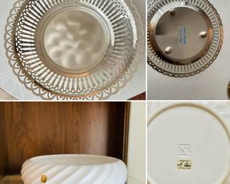 VTG. Silver Serving Tray - Napcoware Swirled Candy Dish