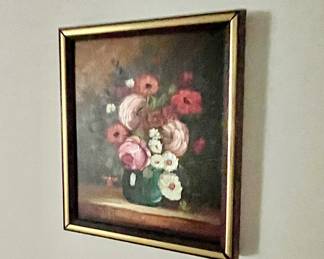 Vintage Floral Oil Painting