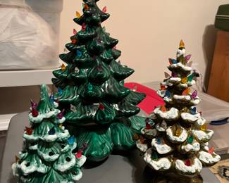 Vintage Ceramic Light Up Trees
