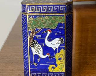 Vintage Chinese Cloisonne Trinket Box