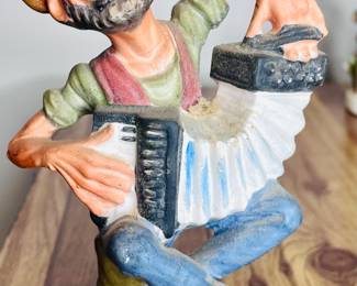 Vintage Ceramic Old Man Accordion Player by Walls Made in Japan 