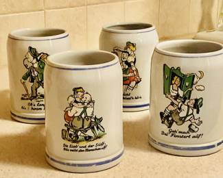 Vintage GERZ Stoneware Beer Steins