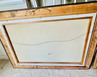 Large Oil Painting with Antique Frame 