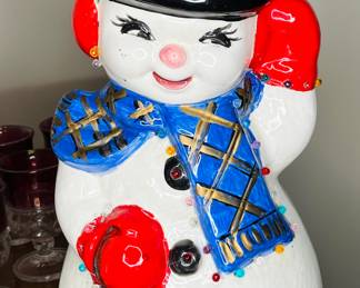 Vintage Hand painted Ceramic Snowman