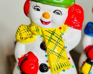 Vintage Hand painted Ceramic Snowman
