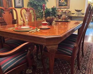 Inlaid Table top w/ 10 chairs