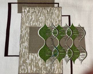 MCM Abstract Barkcloth