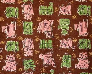 40's Geo Barkcloth