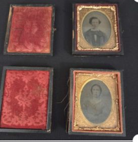 Pair of Antique Cased Portrait Photographs