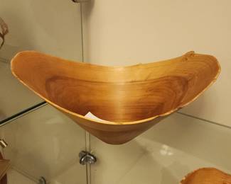 Hand Turned Wooden Bowl Live Edge Natural Rim Artisan Crafted