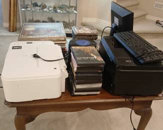 anon PIXMA Printers, Computer Monitor, Keyboard + Vinyl Records & DVD Movie Collection