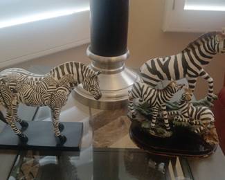 Zebra Figurines – Safari Wildlife Animal Statues Home Décor Resin