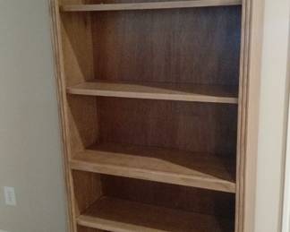 Solid Wood Bookshelf – 5-Shelf Rustic Bookcase Storage Display Unit