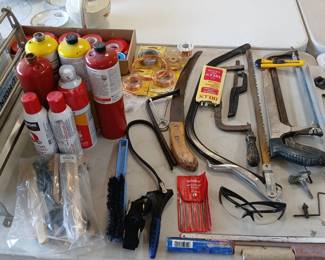 Hand Tools & Supplies – Hacksaws, Levels, Propane Fuel Canisters, Wire & Files
