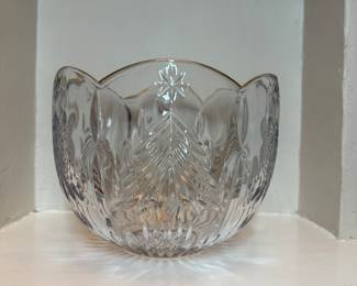 Mikasa Christmas Tree Crystal Bowl