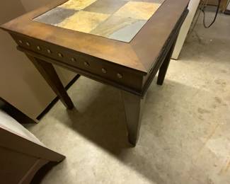 Side table slate top