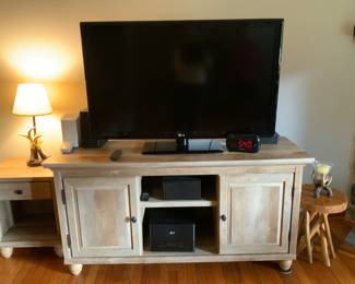 TV console with matching side tables