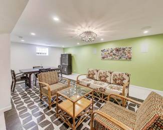 All furniture and wall art are for sale.