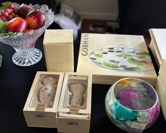 Lots of new in box Lenox, Mikasa, Gorham and more 