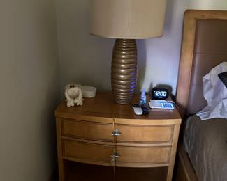 furniture by Lane end table and king size bed with back board