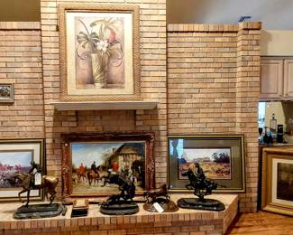 Art - hunt scenes, chess game