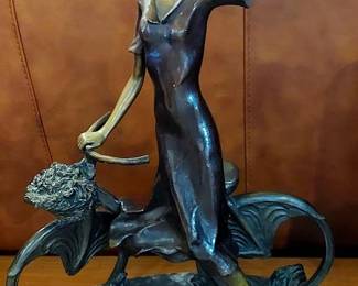 Ocala ES Bicycle Spring Time by Icart bronze statue