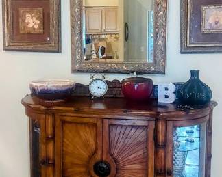 Buffet, Mirror, Art & Glassware