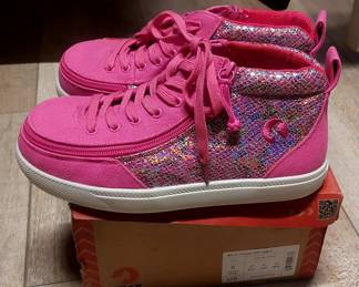 Billy Footware - pink zip open shoes. Brand New
