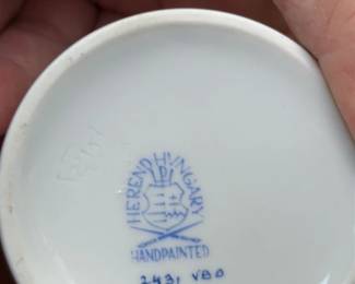 Herend Porcelain Hand-Painted Butterfly and Floral Motif Serving Tray 