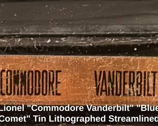Lionel "Commodore Vanderbilt" "Blue Comet" Tin Lithographed Streamlined 