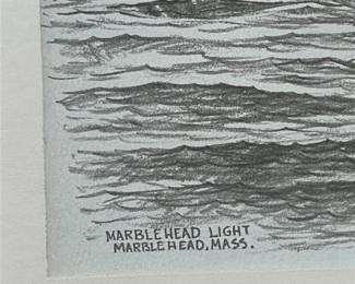 Marblehead Light, Massachusetts Sailing Scene Print 