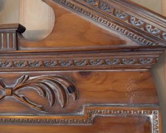 Antique Carved Wood Mirror