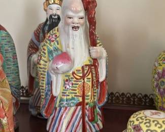 Chinese Ceramic Figurine of Fu Lu Shou 