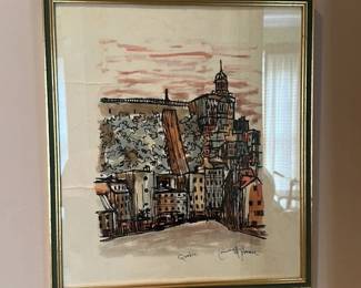 Quebec Cityscape Artwork by Louise St. Amour 