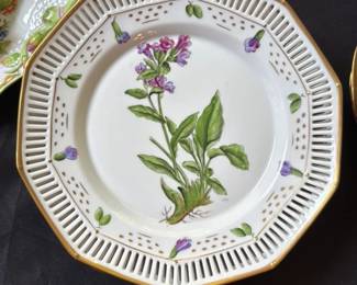 Pulmonaria Officinalis Porcelain Plate 