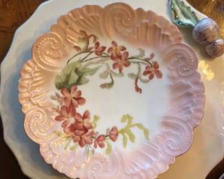 French Porcelain Dessert Plates 