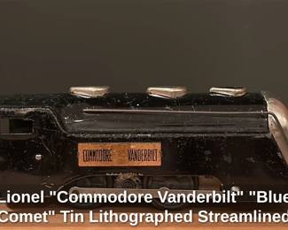 Lionel "Commodore Vanderbilt" "Blue Comet" Tin Lithographed Streamlined 