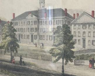 Dartmouth College, Hanover N.H. Engraving 