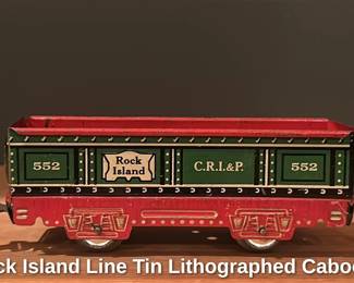 Rock Island Line Tin Lithographed Caboose 