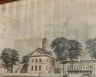Harvard University, Cambridge, Mass. Engraving 