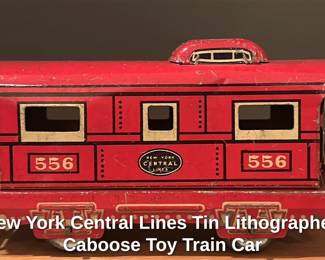 New York Central Lines Tin Lithographed Caboose Toy Train Car 