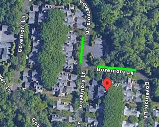 Parking areas highlighted