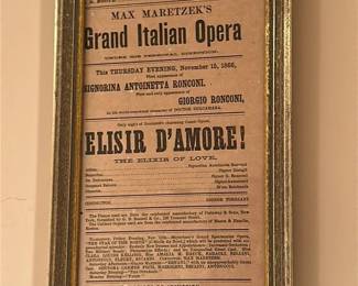 Boston Theatre Grand Italian Opera Playbills 
