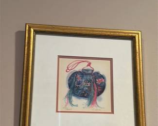 Collection of Three Framed Botanical and Cultural Illustrations 
