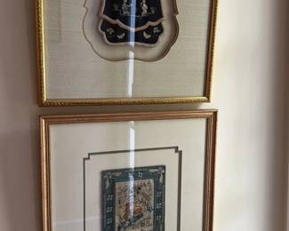 Pair of Framed Chinese Silk Embroideries 