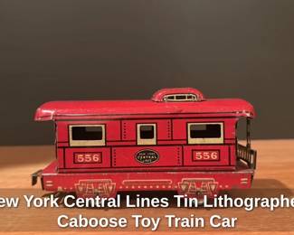 New York Central Lines Tin Lithographed Caboose Toy Train Car 